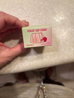 TONYMOLY Jelly Lip Melt - Lychee Hydrating Lip Balm (Pink/Green)